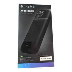 D2-U Mophie Juice‎ Pack Protective Battery Case for iPhone 16 Pro Max - Black